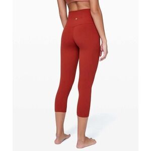 Lululemon‎ Align Crop 21" Cayenne/red/maroon W6AS8S Size 8